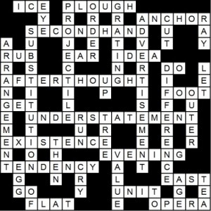 crossword puzzle solution